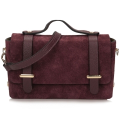 Toscanio TOS G190 BORDO D54 torebka damska skórzana burgundowa