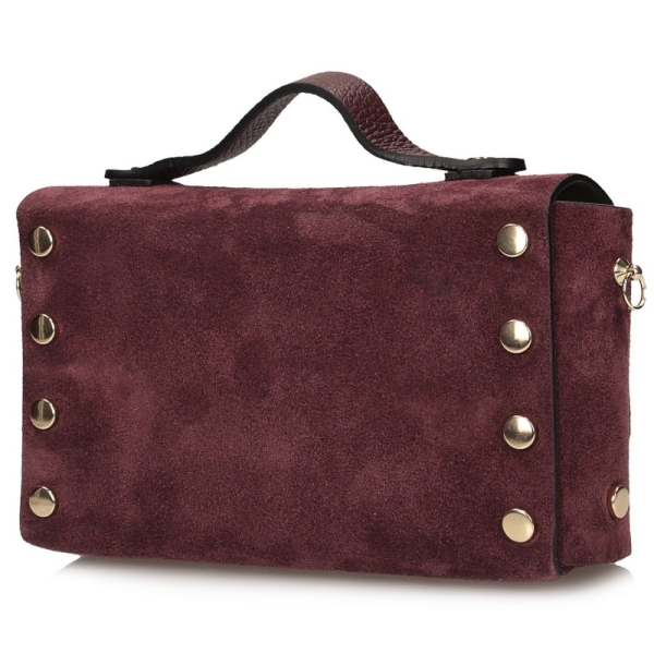 Toscanio TOS G190 BORDO D54 torebka damska skórzana burgundowa