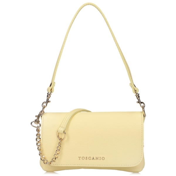 Toscanio TOS H26_T071 ŻÓŁTY T0715 torebka damska skórzana żółta