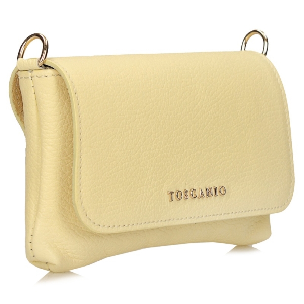 Toscanio TOS H26_T071 ŻÓŁTY T0715 torebka damska skórzana żółta
