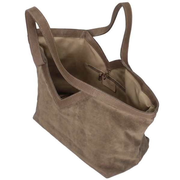 Toscanio TOS H31 C.BEŻ D40 torebka damska skórzana taupe