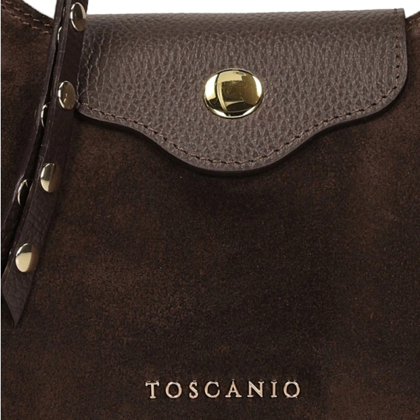 Toscanio TOS H84_D23 C.BRĄZ D23 torebka damska skórzana czekoladowa