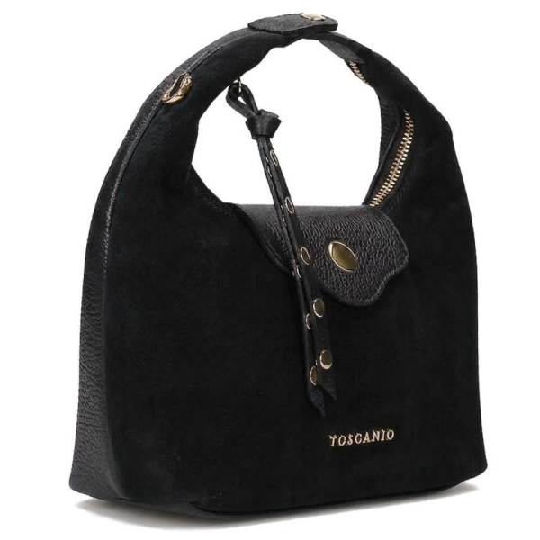 Toscanio TOS H84_D28 CZARNY torebka damska skórzana czarna