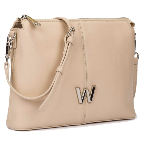 Wonders WB-54022 COMB. BEIG torebka damska beżowa/kremowa