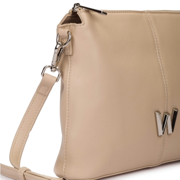 Wonders WB-54022 COMB. BEIG torebka damska beżowa/kremowa