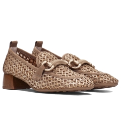 Mokasyny damskie na obcasie Hispanitas RHV264828 MARRAKECH-V26 DESERT