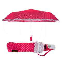 Parasolka damska różowa GROSZKI Sanfo AR 6280 17